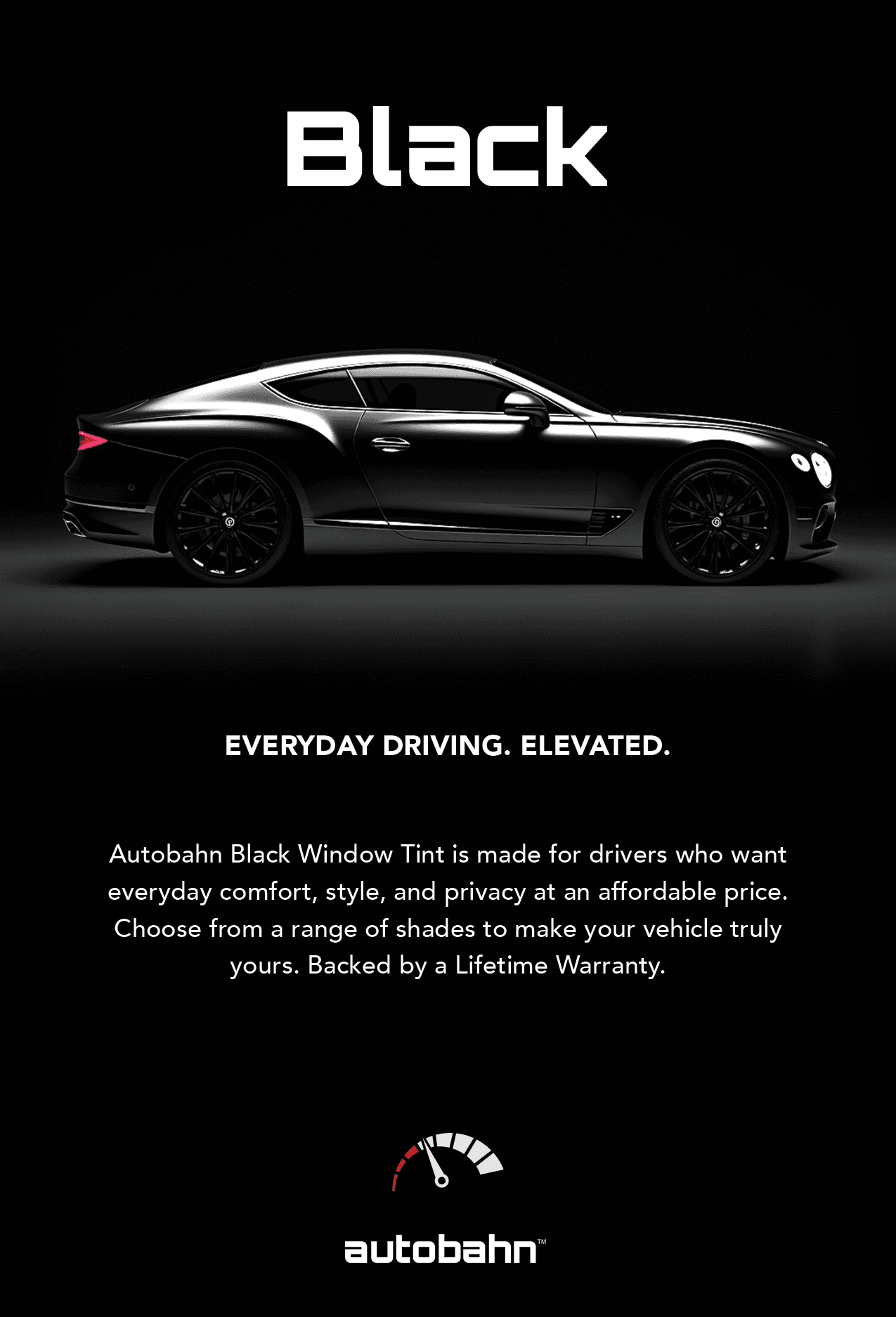 Autobahn Black window tint spec sheet