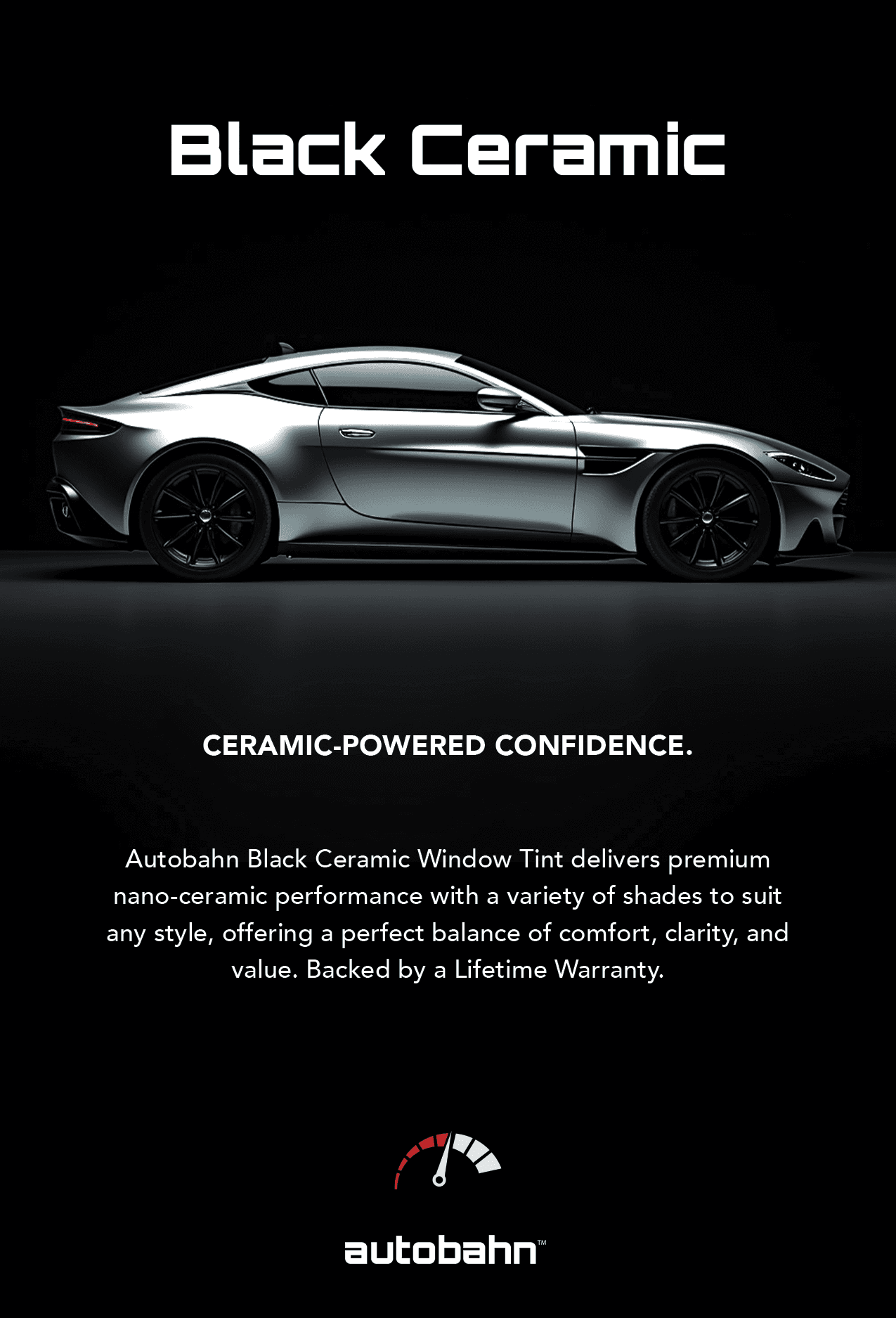 Autobahn Black Ceramic window tint spec sheet