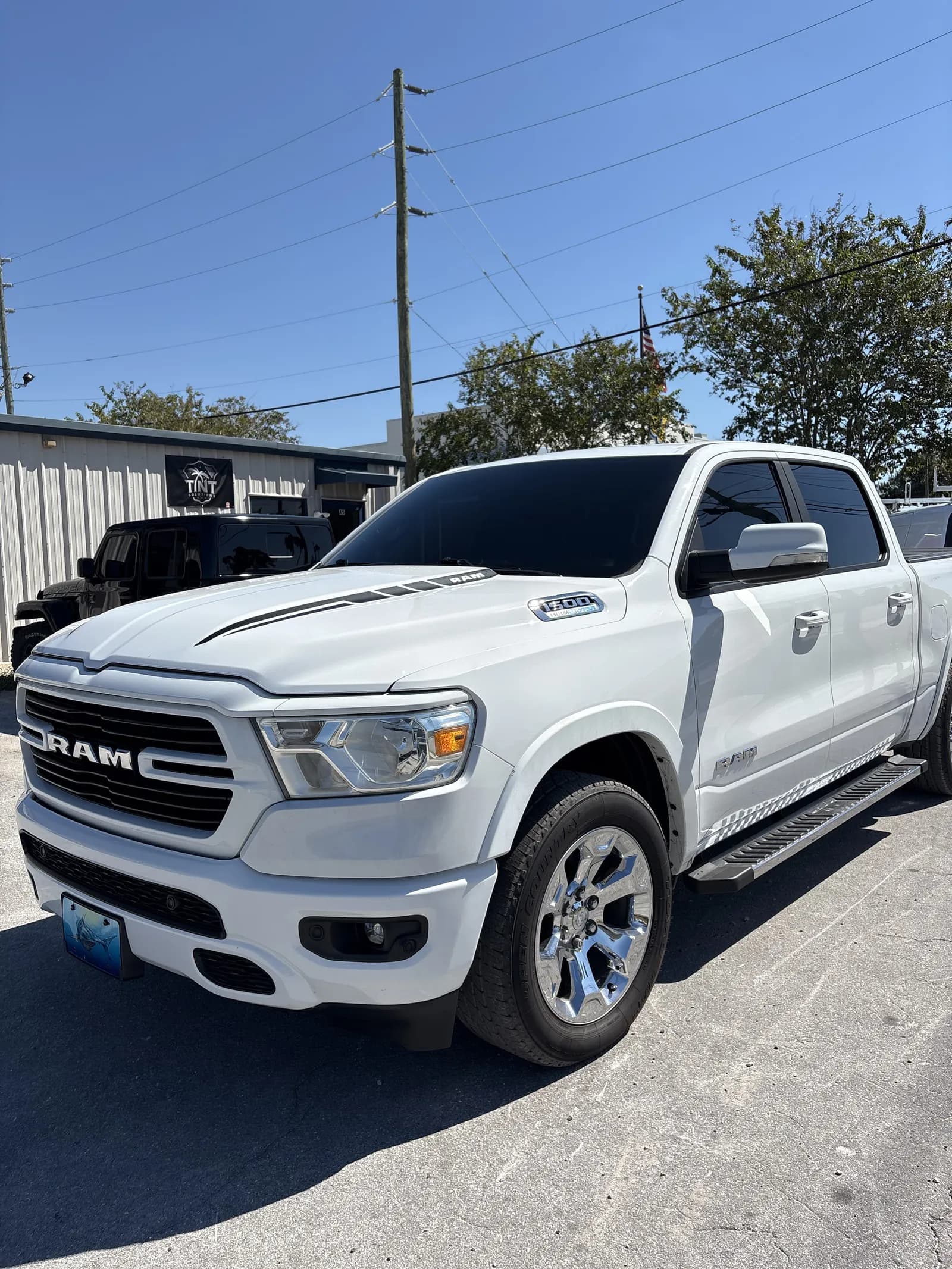 Ram 1500 truck window tint outdoor