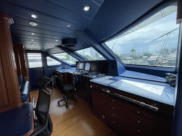 Completed marine window tint on watercraft in St. Petersburg