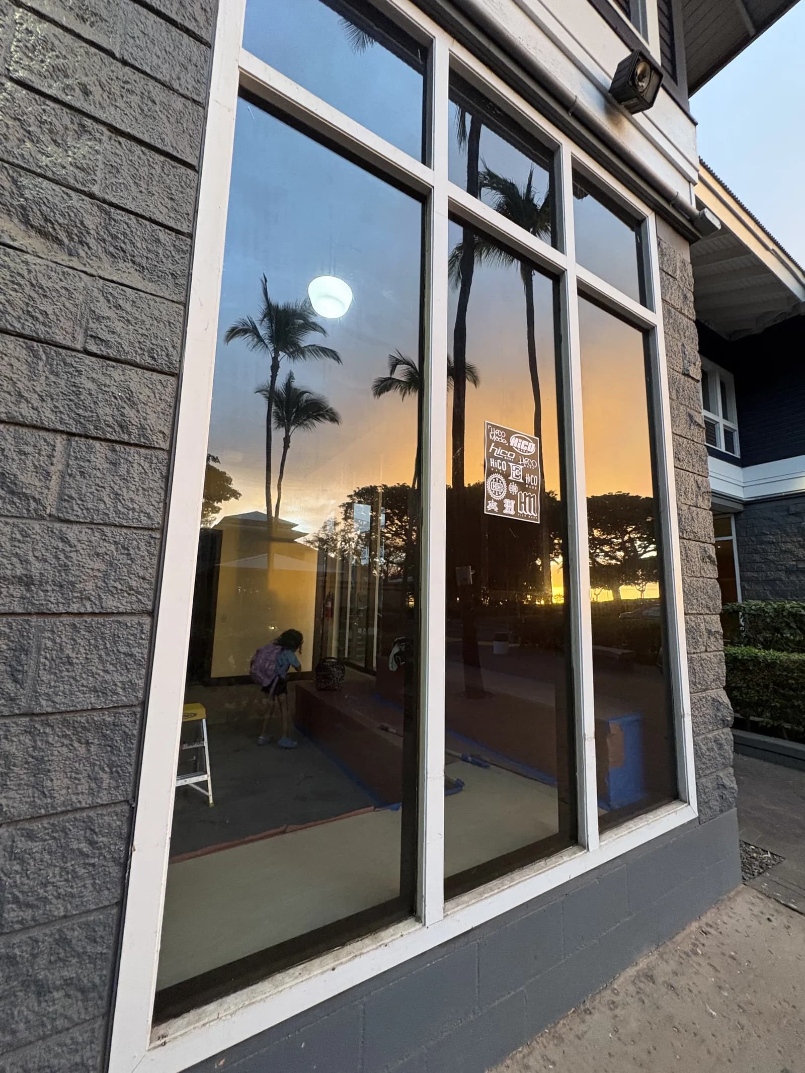 Storefront with reflective architectural film