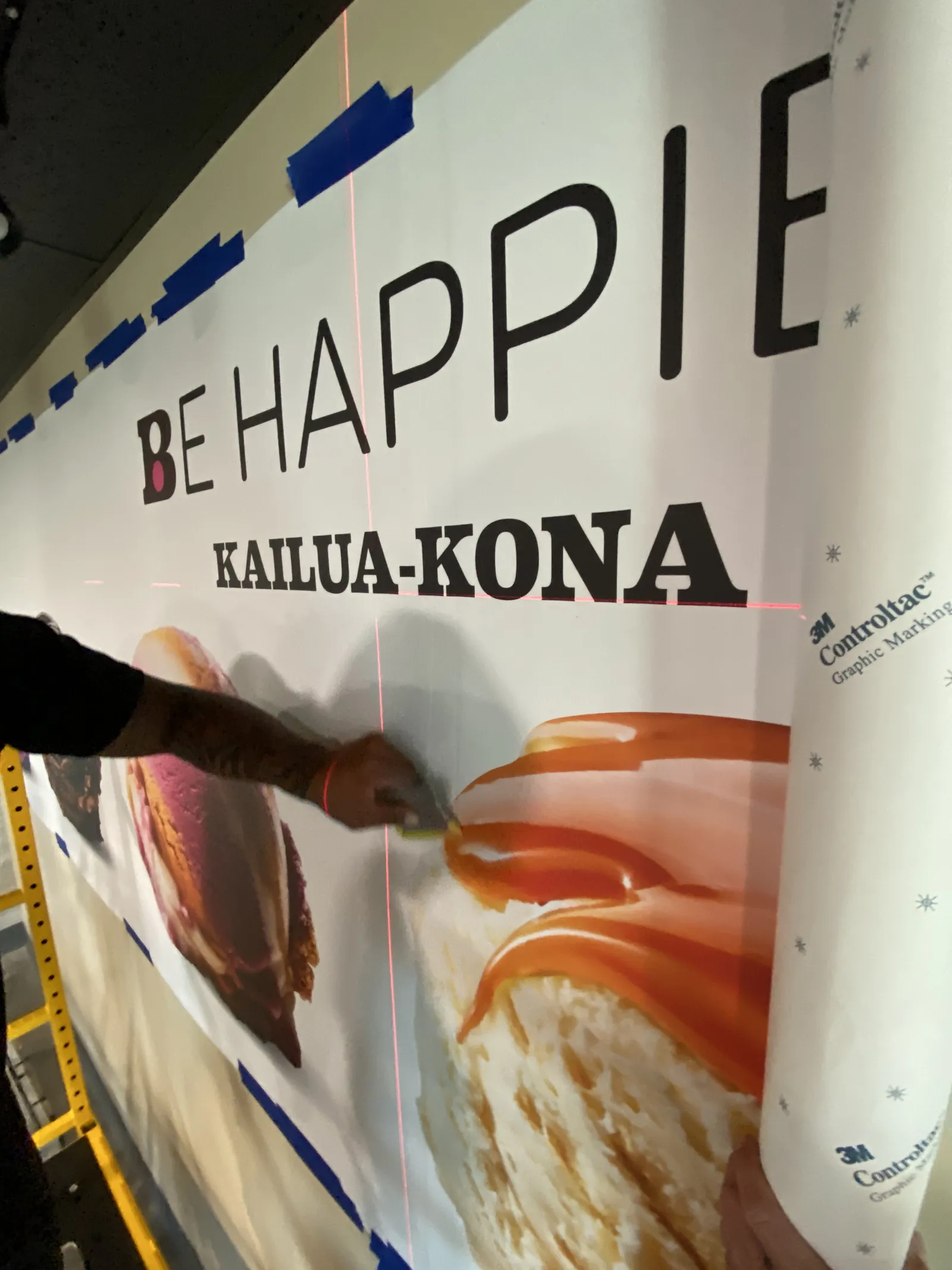 3M film installation on commercial storefront glass